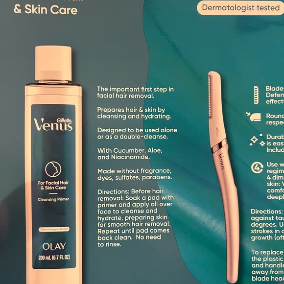 Gillette Venus 1 Razor, 8 Cartridges & 1 Cleansing Primer, new in sealed box - Picture 3 of 4